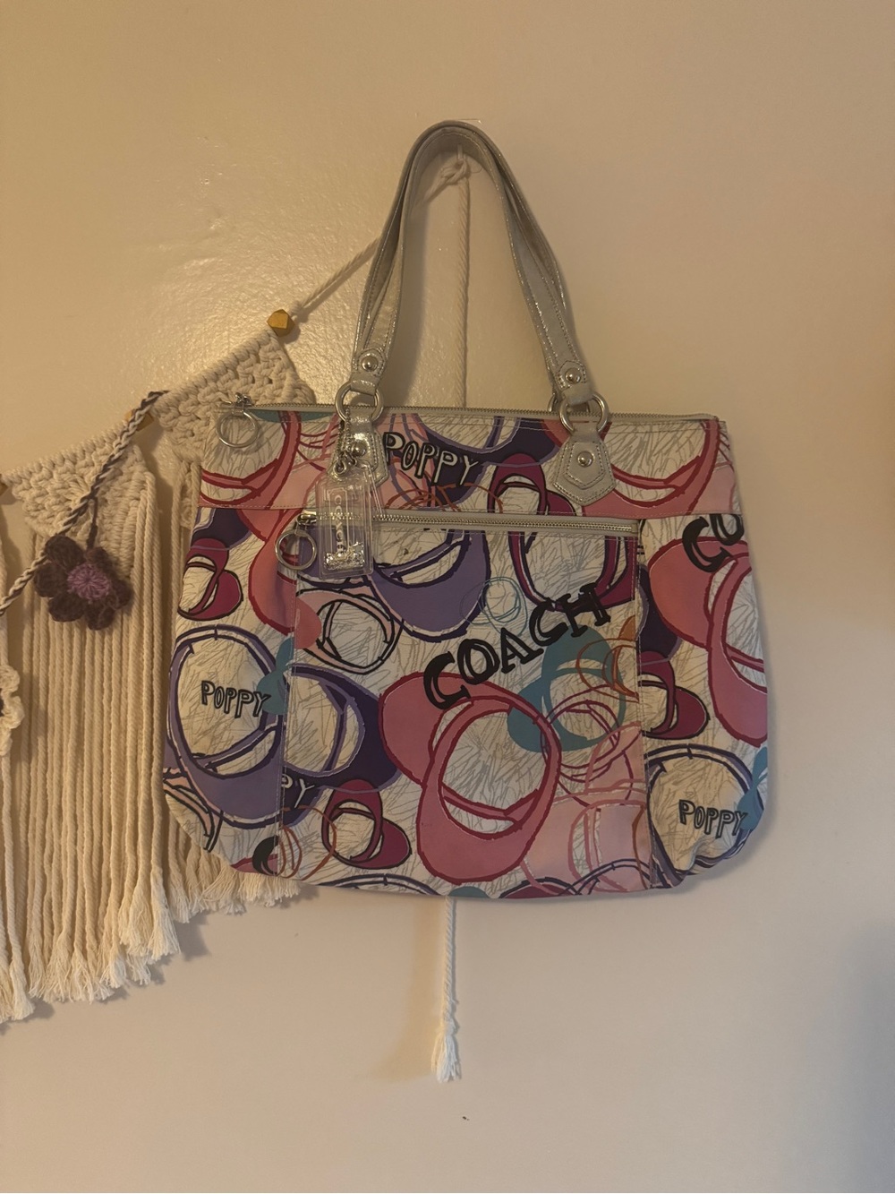 Coach Poppy Montage Glam Tote Bag